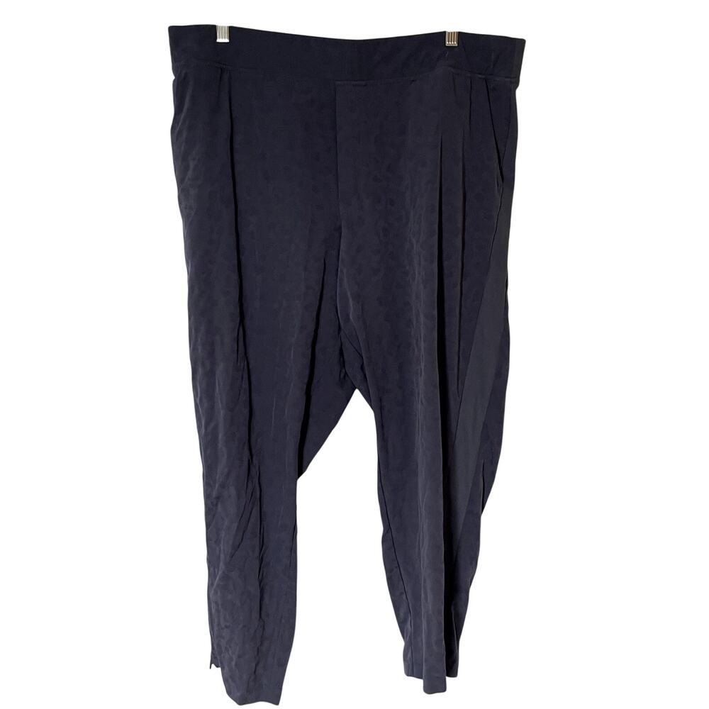 Athleta brooklyn textured ankle pant indigo pockets women's size 18‎ trousers
